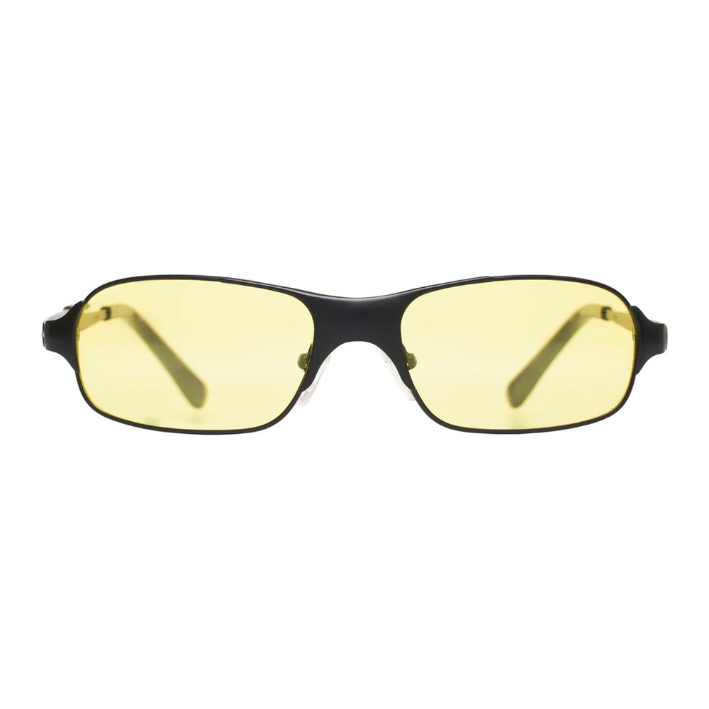 BRU Eyewear AITKEN Sunglasses Black with Honey Lenses